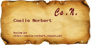 Cselle Norbert névjegykártya